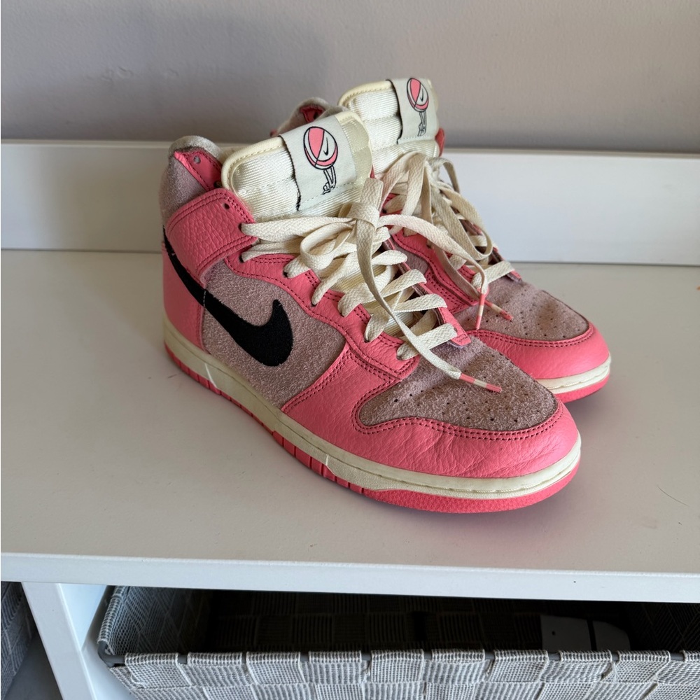 Nike Dunk High EMB NBA 75th Anniversary Pink Prime Sneakers womens 8